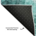 thumbnail image 3 of Addison Rugs Mayfield Washable Transitional Floral Teal Rectangle Rug, 1'8" x 2'6", 3 of 5