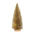 thumbnail image 2 of 10 Inch Artificial Frosted Mini Sisal Christmas Trees, Bottle Brush Trees with Wood Bases and Balls Ornaments, Small Tabletop Christmas Trees for Xmas Holiday Party Home Decor, 2 of 6