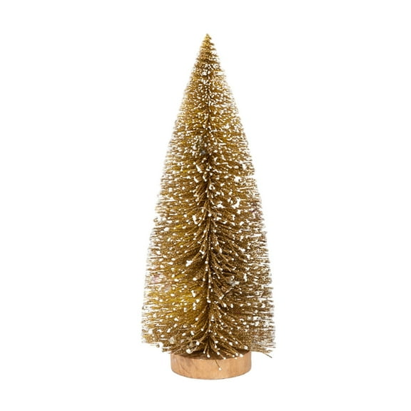 TaTaai Gift TaTaai Mini Christmas Trees Small Sisal Trees Mini Pine Trees with Wood Base Mini Bottle Brush Trees Artificial Mini Christmas Trees Assorted Color for Christmas Winter Decoration