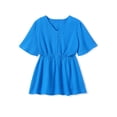 thumbnail image 2 of Woman Within Plus Size Texture Half Button Front Tunic, 2 of 3