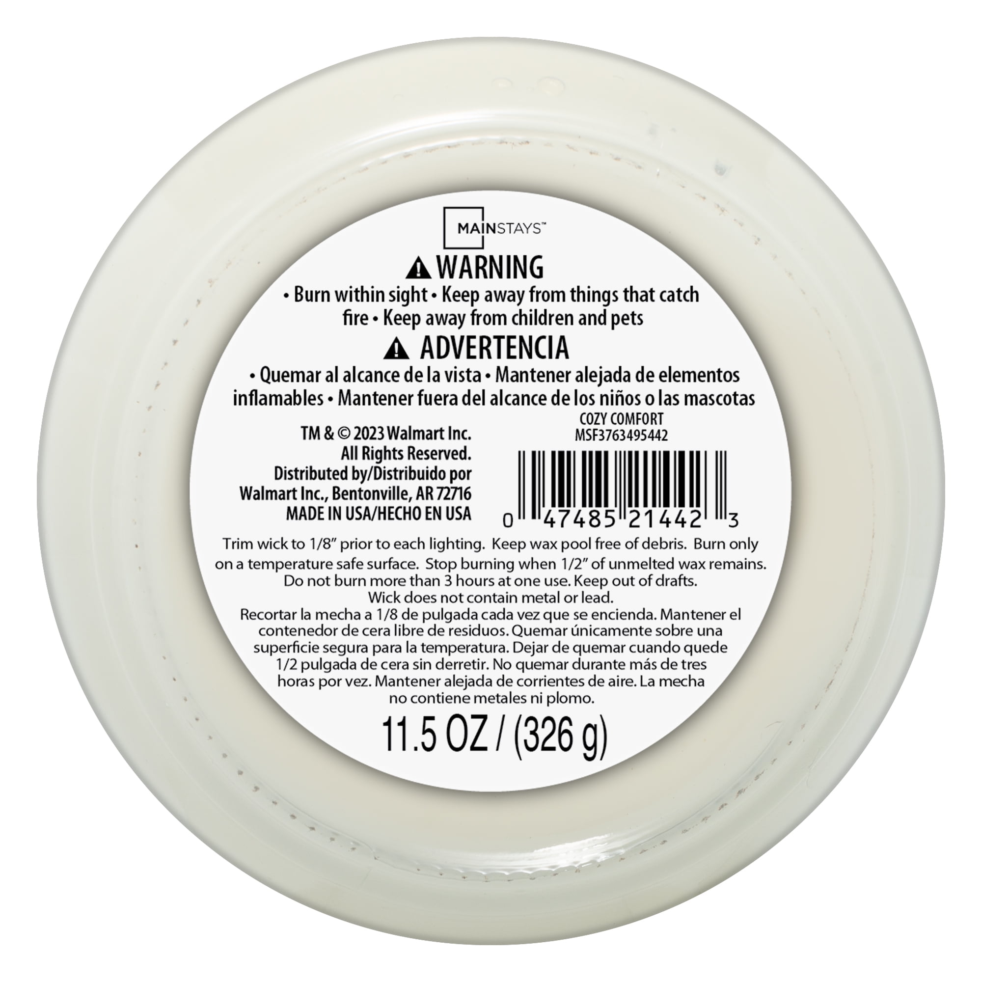 Mainstays Cozy Comfort Scented 3 Wick Candle, 11.5 oz.