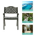thumbnail image 6 of MEETWARM 2 Piece Patio Dining Chairs, Outdoor All-Weather Cast Aluminum Chairs, Patio Bistro Dining Chair Set of 2 for Garden Deck Backyard, Lattice Weave Design, 6 of 7