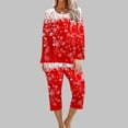thumbnail image 1 of Puntoco Conjunto Capris de Manga Larga con Cuello Redondo y Estampado navideño para Mujer Puntoco Puntoco-6931, 1 of 5
