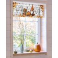 thumbnail image 4 of Valances for Windows Thanksgiving Dwarf Rod Pocket Cafe Window Treatments Valance Curtains for Kitchen Bathroom Laundry Basement Windows 56"x16", 4 of 6