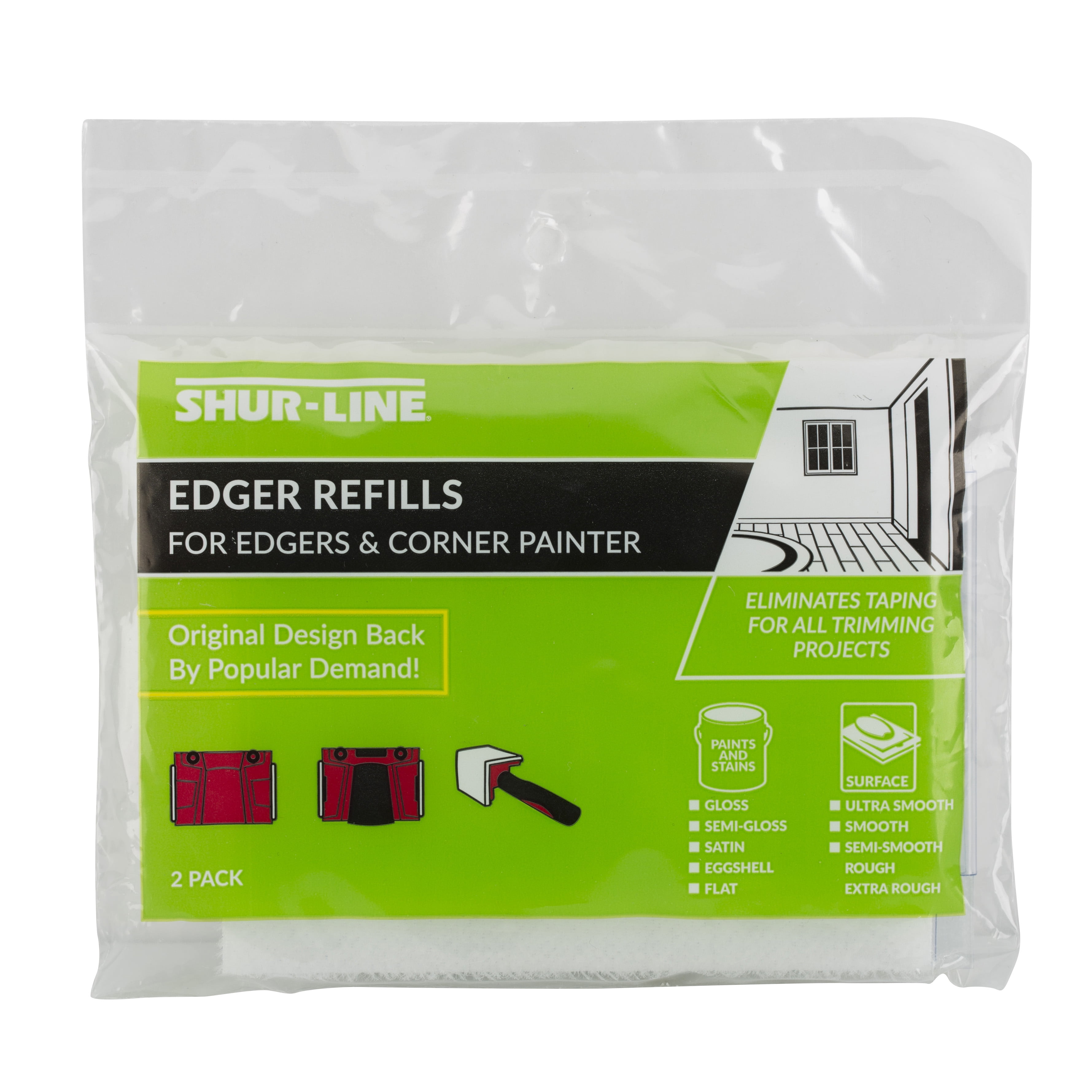 Shur-Line Knit Paint Pad for Edger, Corner and Flat Painter, 2 Pack