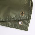 thumbnail image 2 of Poncho impermeable con capucha para lluvia para hombres, mujeres y adultos (verde militar), 2 of 4