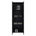 thumbnail image 4 of DEPOT E-SHOP Ghent Armoire, 2 Doors, 4 Shelves, Black Wengue, 4 of 5