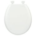 thumbnail image 6 of Mayfair Round Enameled Wood Toilet Seat in White with Easy·Clean Hinge, 6 of 9
