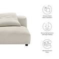 thumbnail image 2 of Solace Modular Upholstered Fabric Armless Chair in Salt, 2 of 9