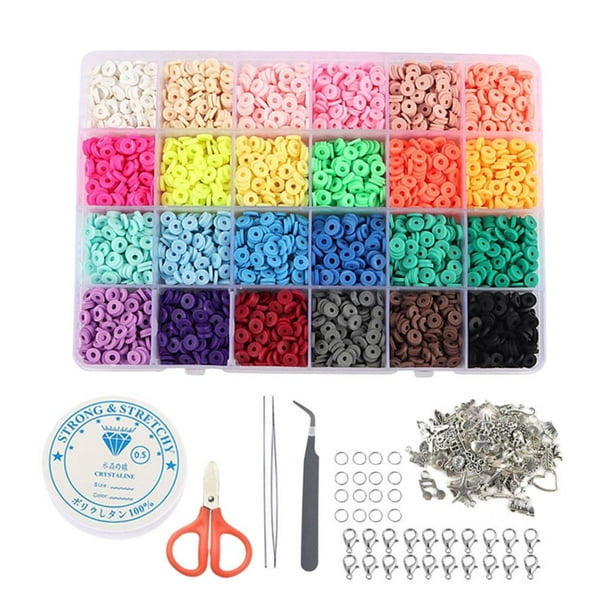 4800 disco de de arcilla polimérica redondo plano espaciadoras sueltas conjunto de joyería artesanal DIY Establecer C Yuyangstore cuentas de arcilla heishi