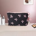 thumbnail image 5 of Unique Bargains 1 Pc Dumpling Bag With Pendant Bow Makeup Bag Black, Pink, 5 of 5