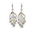 thumbnail image 2 of HOARBOEG Earring for Women Rhinestone Powder White Cat'S Eye Stone Rhinestone Geometric Diamond Pendant Earrings, 2 of 2