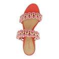 thumbnail image 3 of Schutz Juliet Mid Coral Braided Strap Slip On Open Toe Mid Block Heel Sandals (Coral, 5), 3 of 4
