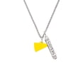 thumbnail image 2 of Delight Jewelry Acrylic 3/4" Yellow Megaphone Silvertone Sisters Best Friends Forever Bar Charm Necklace, 23", 2 of 4
