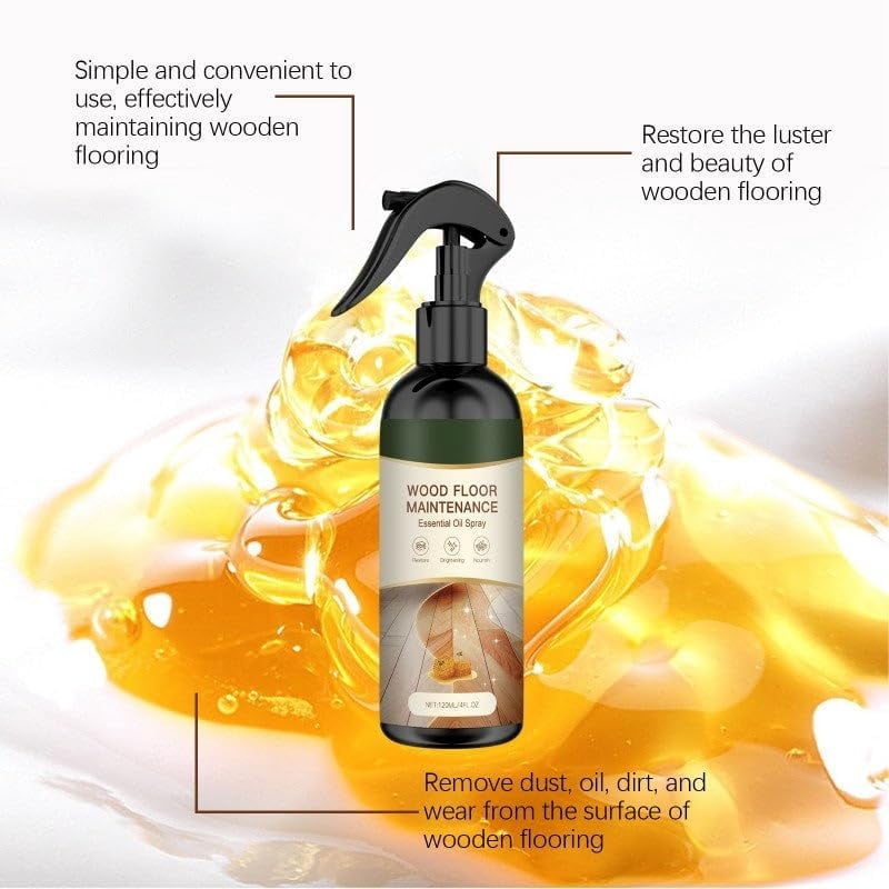 Beeswax Wood Floor Restorer Spray, Fills Scratches, Shines & Protects