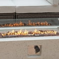 thumbnail image 4 of COSIEST 42-inch x 13-inch 50,000 BTU Terrazzo Rectangle Outdoor Propane Fire Pit with Wind Guard, Lava Rocks and Rain Cover, 4 of 6