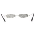 thumbnail image 4 of Full Opaque Rhinestone Lens Jewelry Eyeglasses NOT SEE THROUGH All Silver Stud, 4 of 4