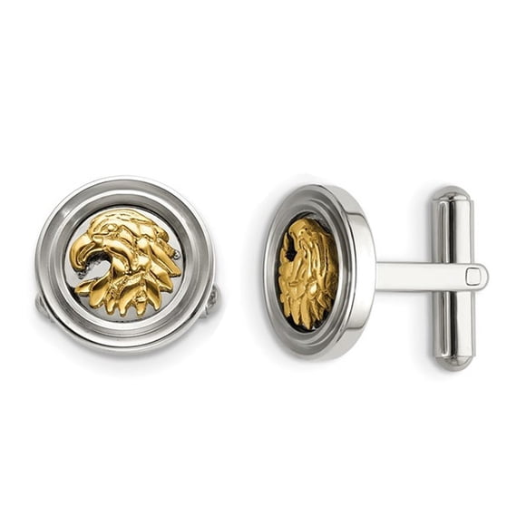 Mens Eagle Cuff Links in Stainless Steel