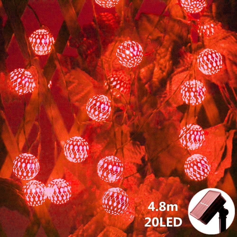 Metal Ball String Lights, Metal Ball Garden Lights 3.5M 10LED Metal Ball String Lights Indoor Outdoor Fairy Globe String Lights