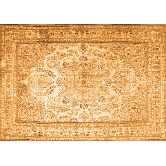 Ahgly Company Indoor Rectangle Persian Orange Traditional Area Rugs, 5' x 8'