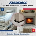 thumbnail image 4 of Randall Manufacturing Kerf Slide-In Double Bulb Door Bottom Seal, Weatherstrip Draft Protection, Brown, 36", 4 of 8
