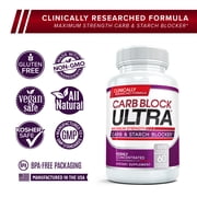 Carb Block Ultra Starch Blocker with White Kidney Bean, 60 Gluten-Free Capsules