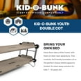thumbnail image 3 of Disc-O-Bed Youth Double Cot Kid-O-Bunk w/ 200 Pound Capacity & Carry Bags, Tan, 3 of 12