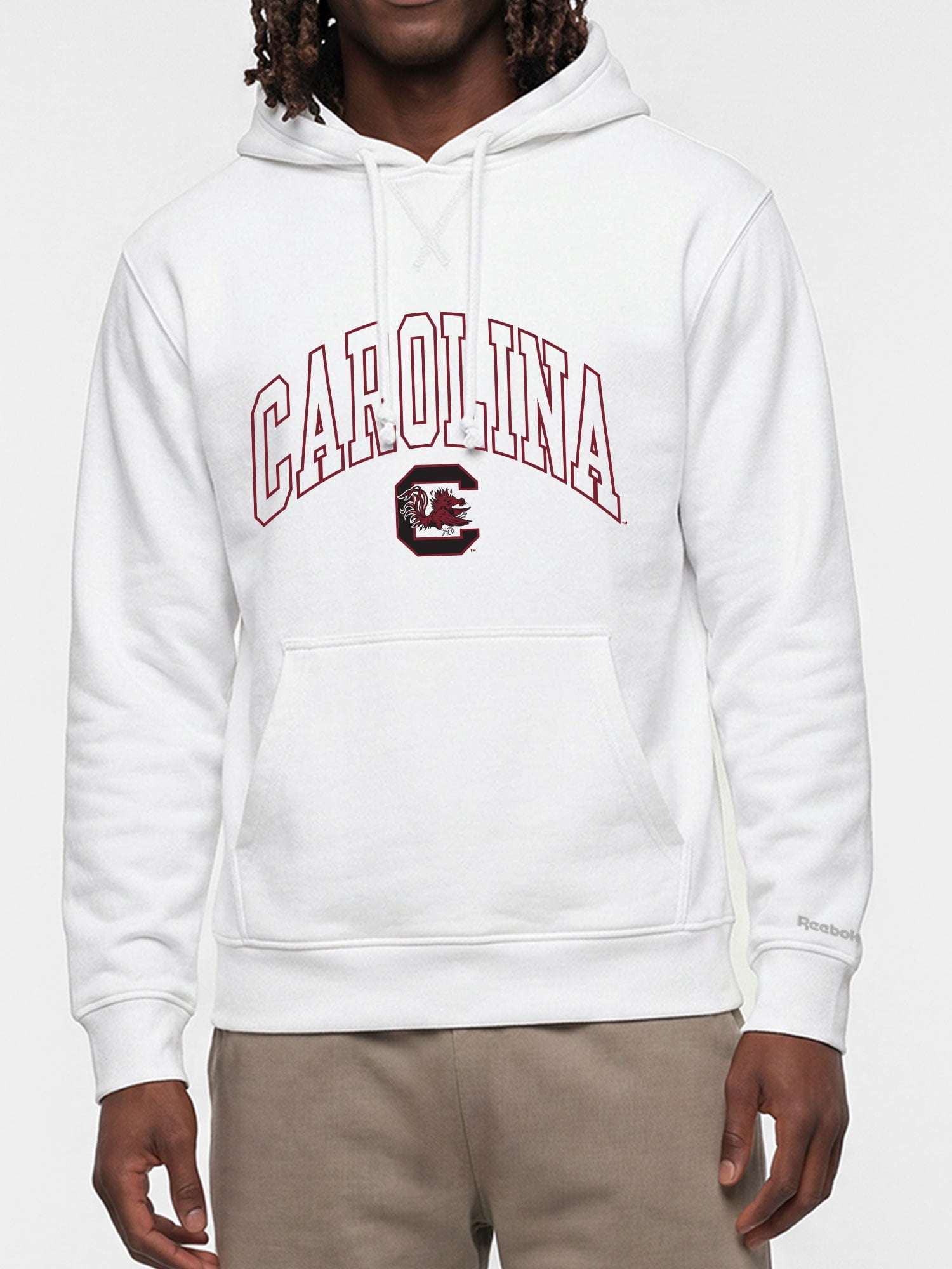 South Carolina Gamecocks Reebok Mens White Hooded Sweatshirt