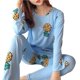 thumbnail image 1 of Conjunto de ropa de noche de dos piezas para mujer, pijama de piña roja suelta, suave, 1 Juego, 1 of 4