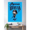thumbnail image 2 of Rescue Ninja Rn - Men -Nurse Nursing Lvn Lpn Nurse Practitioner Poster Wall Art, Modern Wall Decor, 12x18 UNFRAMED, 2 of 3