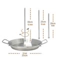 thumbnail image 4 of Vertical Cooking Stand Gyros Bbq Grilling Accessory with 3 Removable Spikes, 4 of 4