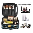 thumbnail image 2 of FORMRS Travel Makeup Bag Large Capacity Train Case Cosmetic Organizer with Adjustable Dividers, Floral Lemon, 2 of 8