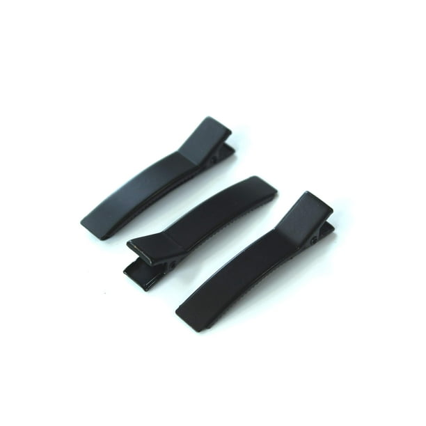 Pinza para el pelo TODO en UNO, 25 uds., para bricolaje, pinzas de cocodrilo negras de 50MM con doble punta