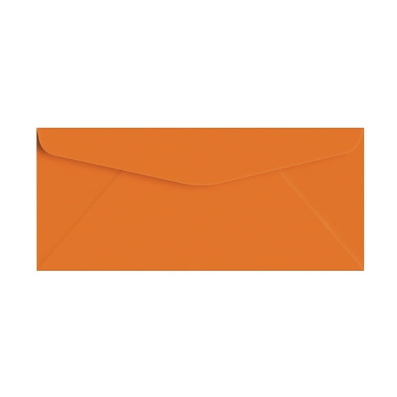 100 Orange #10 Envelopes - 9.5" x 4.125" - Standard Flap - EnvelopesOn Brand Envelopes