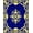 Blue, Pattern 2, variant on ODIKA 4'x6' Machine Washable Non-Slip Area Rug, Vintage Botanical Garden Motif With Decorative Scroll Embellishment High Traffic Rug, Yellow, 522443