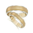 thumbnail image 2 of Pompeii3 Gold Matching His Hers Two Tone Wedding Band Ring Set, 2 of 5