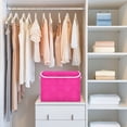 thumbnail image 6 of Hot Pink Flower Patterns Foldable Storage Bin with Lid and Handle Collapsible Storage Box 16.5 x 12.6 x 11.8 inches, 6 of 7