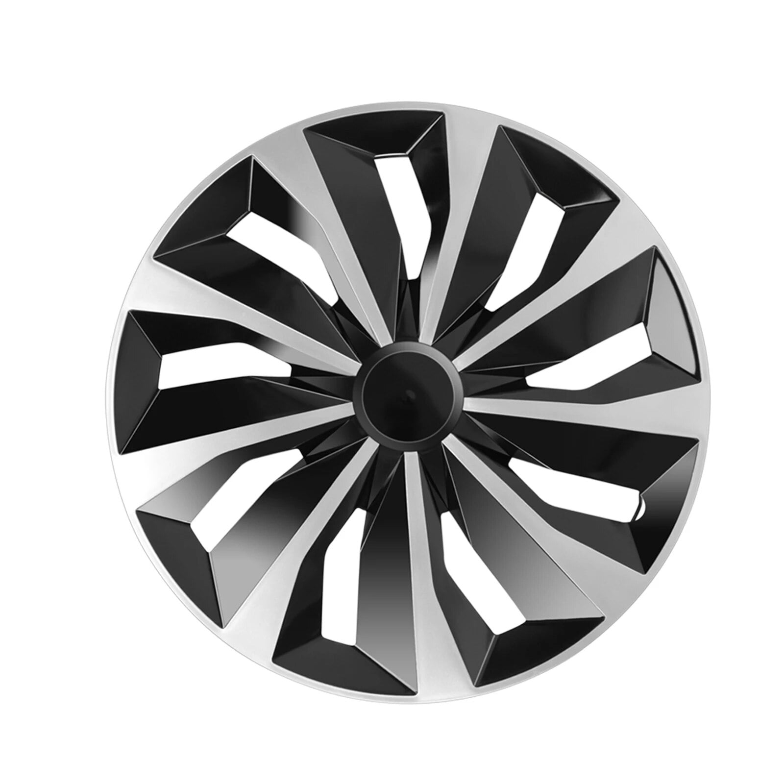 Hubcap Wheel Cover Replacement R15 Hub Caps Universal Wheel Rim Cover ABS Material Exterior Accessories Snap On Car Truck SUV -Set of 4 15-Inch Black