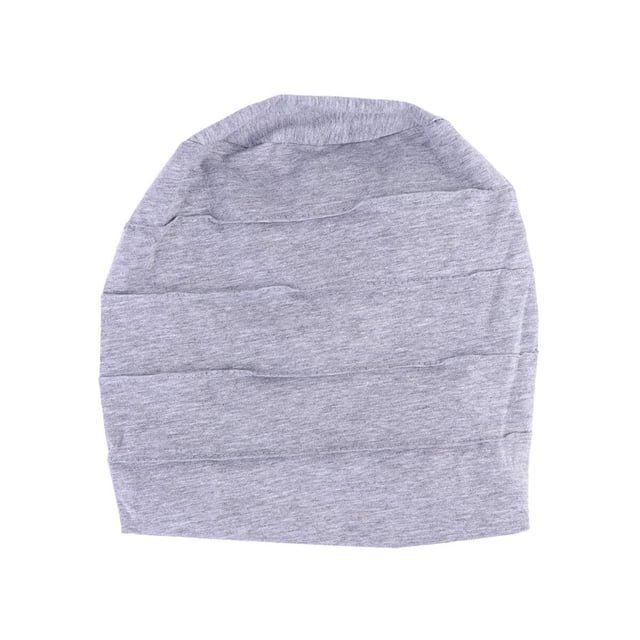 EeaseCA 1pc Female Nightcap Double-layer Night Hat Multi-function Night Sleeping Head Cover Grey