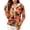 Orange, variant on UPF 50  Sun Protection Hoodie for Women - Tropical Floral Print Long Sleeve Zip Up Jacket with Thumbholes & Pockets, Lightweight Active Rash Guard Army Green L