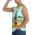 thumbnail image 3 of Lsque African Women Print Men's Cotton Blend Sleeveless Muscle Shirts (S-3XL)- Moisture Wicking, Odor Protection, UPF 30+,Small, 3 of 8
