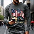 thumbnail image 2 of Mens 250 Anniversary USA Shirt Long Sleeve Graphic Tee American Flag Artwork Patriotic Independence Day Holiday Clothing, 2 of 4