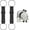 Black, variant on Multi Use Strong Adjustable Luggage Connector Straps for Suitcases,2 Pack Flexible Luggage Accessories Elastic Fastening Bag Strap (Rainbow)