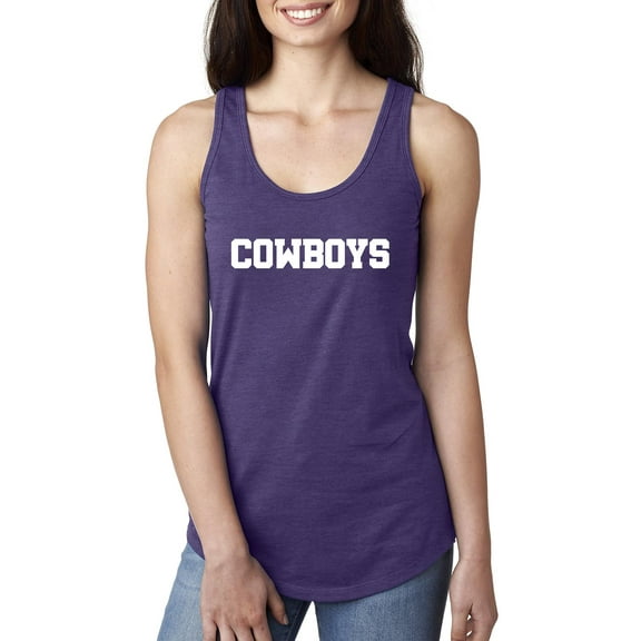 MmF - Women's Racerback Tank Top, up to Women Size 2XL - Cowboys