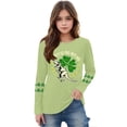 thumbnail image 3 of Blusas y camisas de manga larga con cuello redondo, moda del Día de San Patricio, blusa informal con estampado bonito de manga larga para niños y niñas., 3 of 5