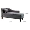 thumbnail image 4 of Contemporary Gray Linen Like Fabric Chaise, 4 of 4