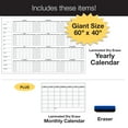 thumbnail image 4 of Excello Global Products Giant Dry Erase Laminated Calendar for Wall Yearly Monthly 40"x60" - GPP-0030, 4 of 5