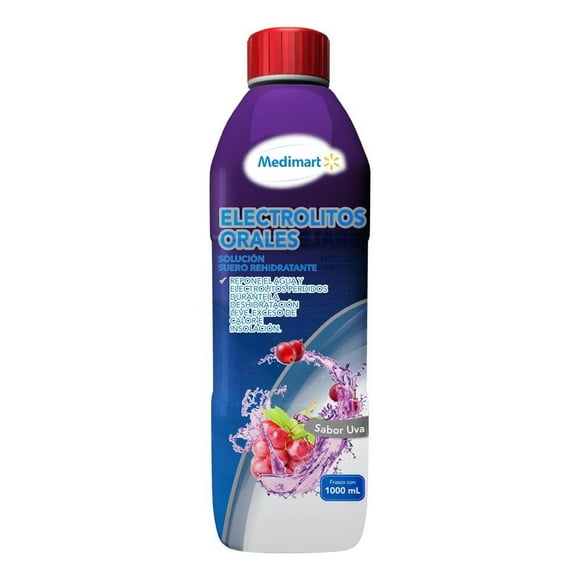 Electrólitos orales Medimart sabor uva 1000 ml