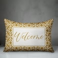 thumbnail image 3 of Creative Products Welcome Yellow and White Geometric Quatrefoils 14x20 Indoor / Outdoor Pillow, 3 of 3