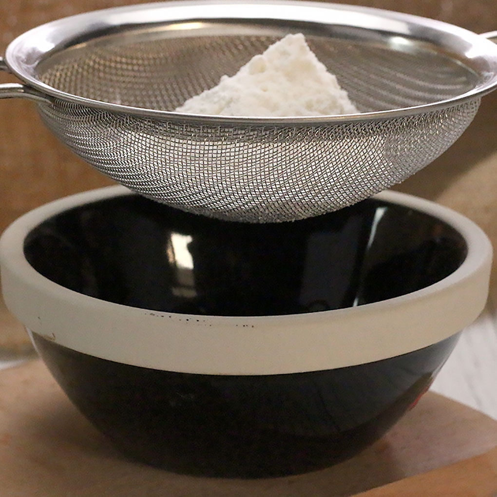 Ustyle Stainless Steel Baking Flour Sieve 30 Mesh Double Layer Strainer